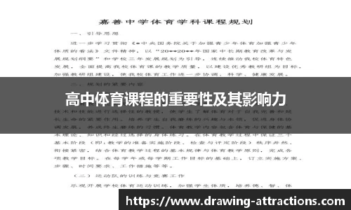 高中体育课程的重要性及其影响力